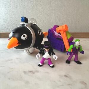 Fisher-Price Imaginext DC Super Friends Penguin Sub and The Joker Hammer Cycle